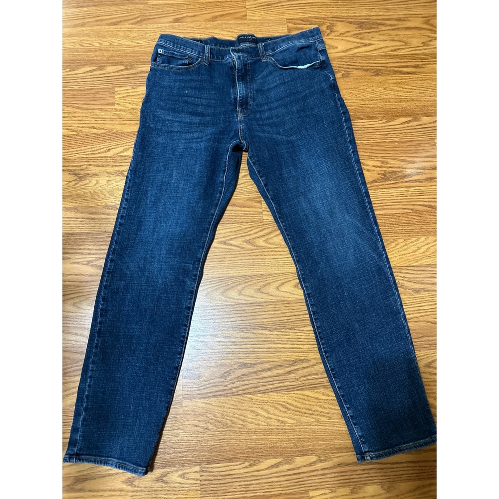 Lucky Brand 121 Slim Straight Jeans Mens 36x32 Dark Wash Blue Denim Pants